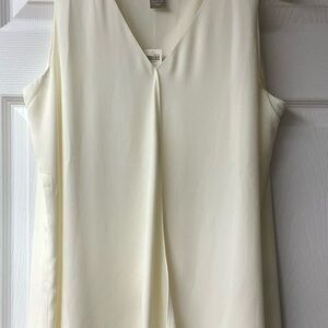 Chico's Cream Drape Front Tank - NEW - Size 1